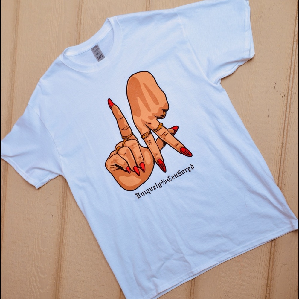 Uniquely Censored “LA GIRL” logo tee